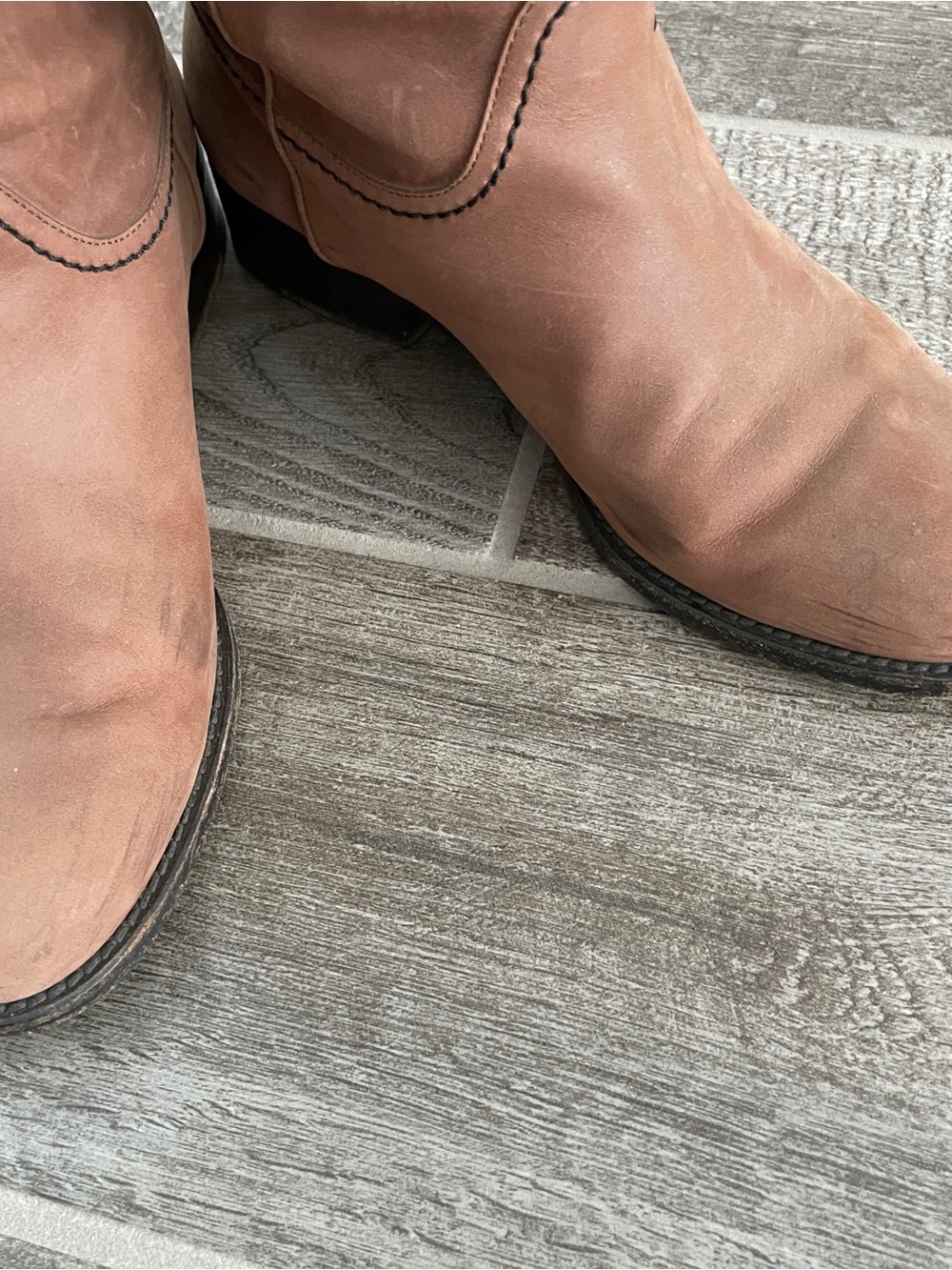 CHANEL Brown Leather Knee-High CC Logo Riding Western Boots - Picture 10 of 12